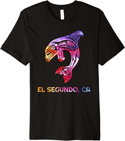 Tribal El Segundo CA Orca Killer Whale Native American Premium T-Shirt